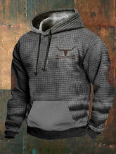 Men's Contrast Fur Collar Zip Casual Hoodie