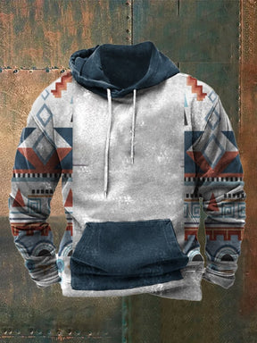 Fleece Fabric Western Print Hoodie