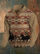 Men'S Retro Geometric Print Sweatshirt