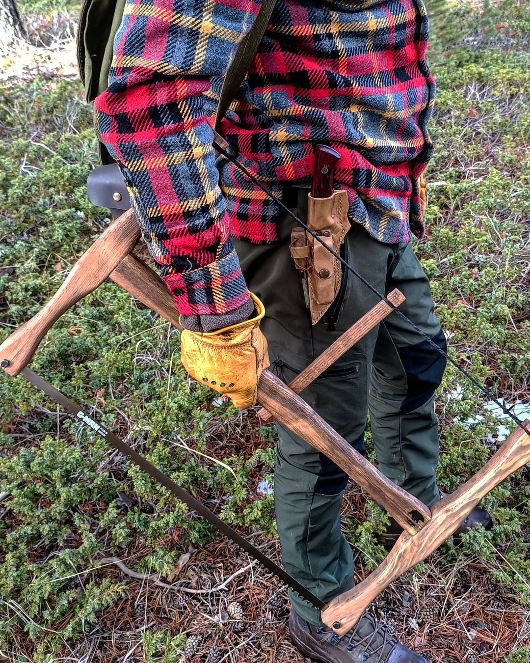 Bushcraft Handmade Bucksaw, Swedish Bow Saw