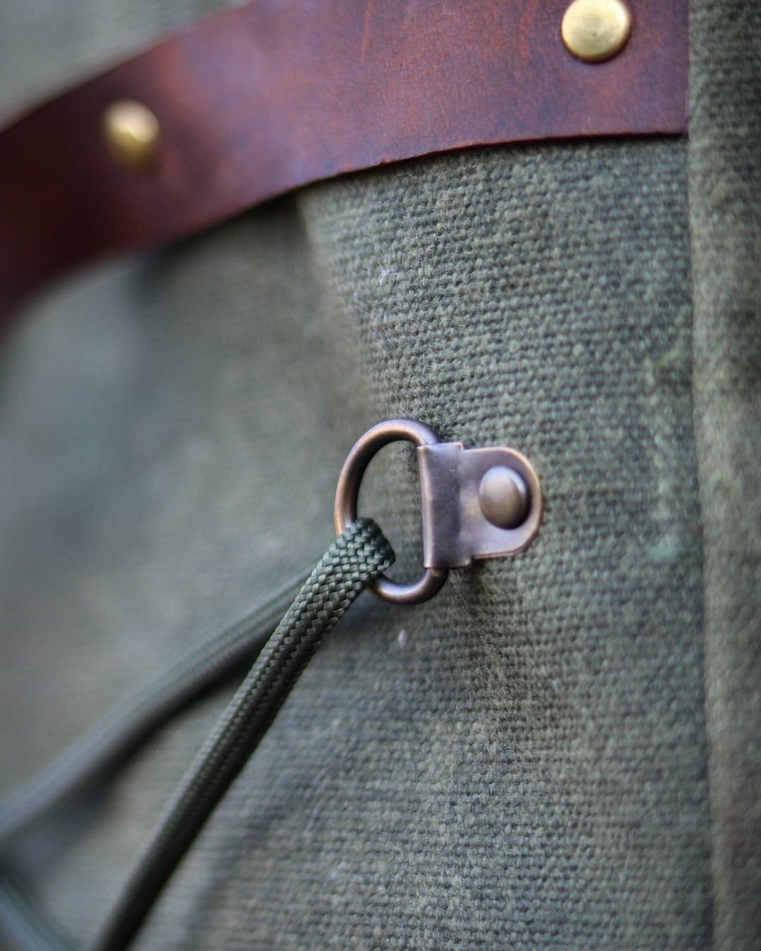 Bushcraft Handmade Leather and Canvas Backpack