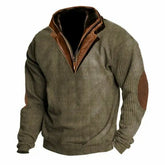 Men's Outdoor Raglan Sleeves Casual Stand Collar Sweatshirt