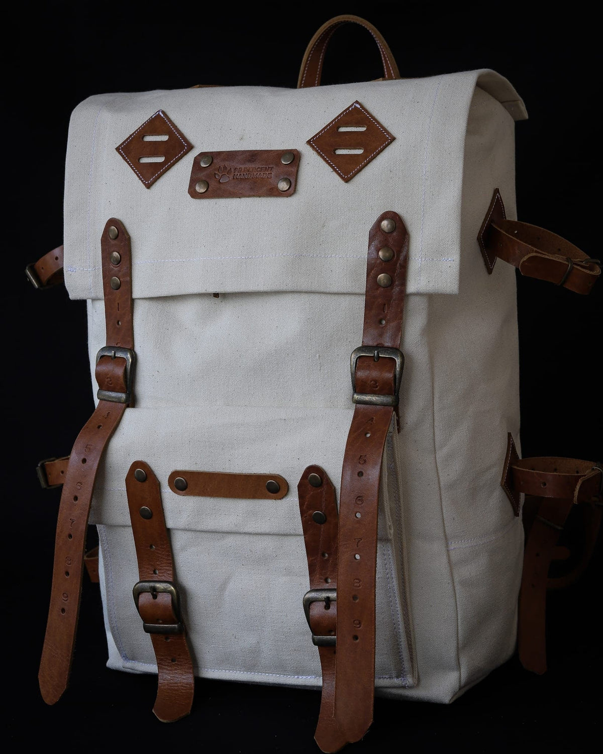 Waxed Canvas and Leather Backpack