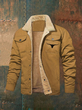 Men's Vintage Western Winter Fleece Jacket