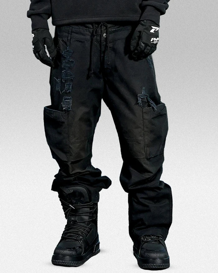 Cyberpunk black pants "Kaichi"