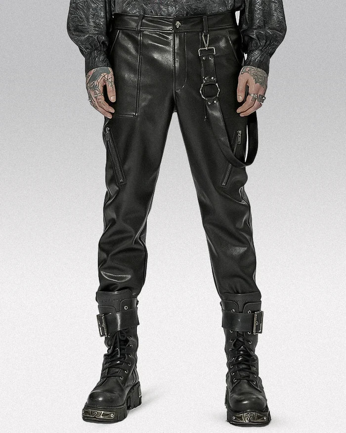 Cyberpunk leather pants "Rumo"