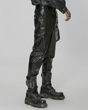 Cyberpunk leather pants "Rumo"