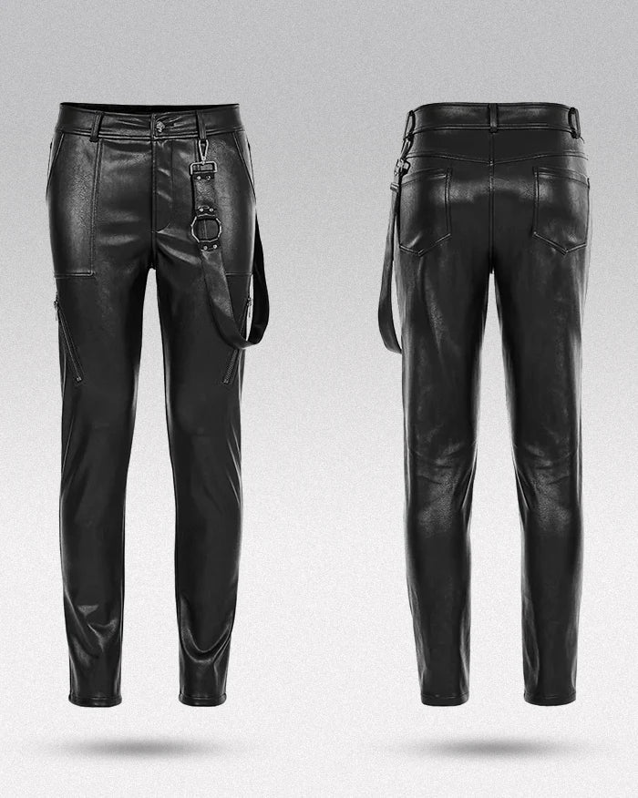 Cyberpunk leather pants "Rumo"