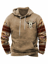 Fleece Fabric Western Print Hoodie