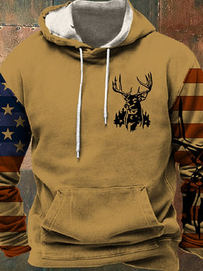 Fleece Fabric Western Print Hoodie