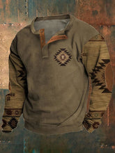 Men's Retro Ethnic Print Casual Sweatshirt