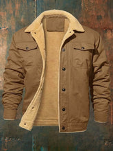 Men's Solid Color Fleece Warm Jacket