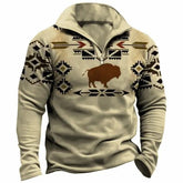 Men's Western Print Ethnic Pattern Aztec Sweatshirt