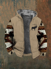 Men's Vintage Moose Creek Ethnic Print Hoodie