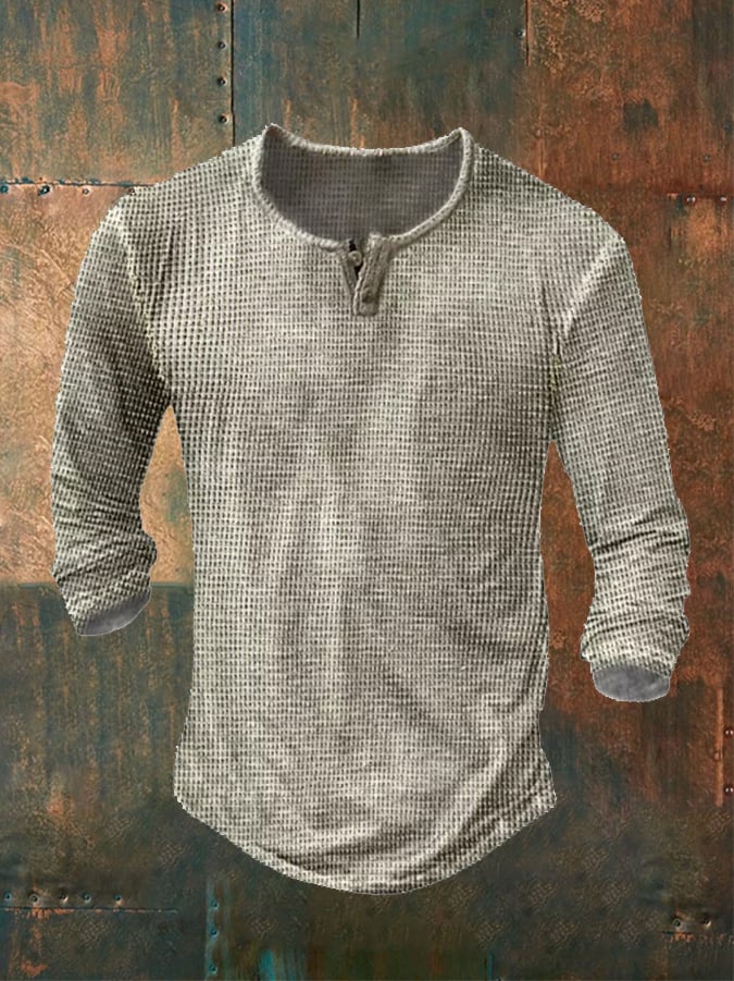 Men's Small V Neck Casual Long Sleeve T-Shirt