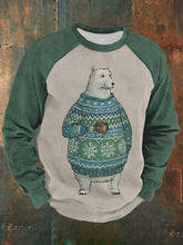 Men's Mr. Bear Print Casual Sweatshirt