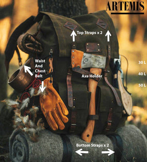 50L Bushcraft Backpack nCamping Backpack