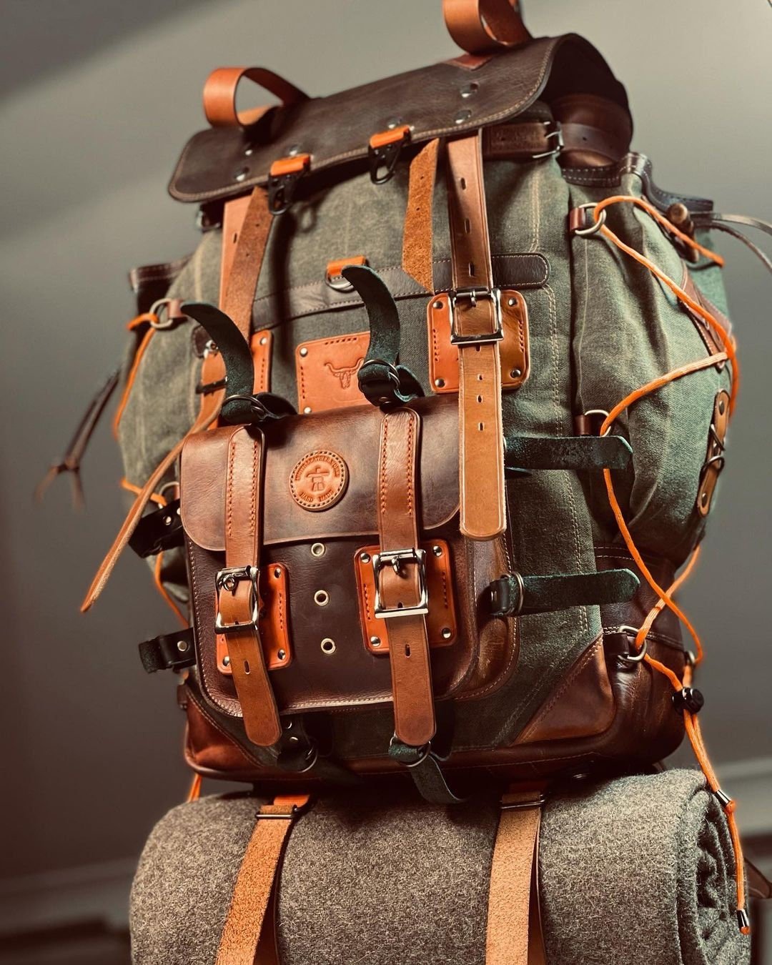 Bushcraft Design Awards Handmade Leather and Waxed Backpack