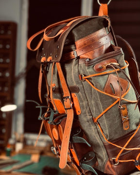 Bushcraft Design Awards Handmade Leather and Waxed Backpack