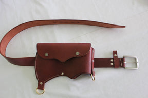 Handmade Bushcraft Leather Utility Belt Set