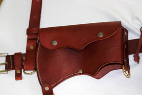 Handmade Bushcraft Leather Utility Belt Set