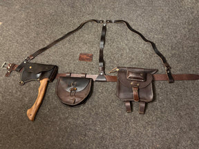 Handmade Leather Utility Belt Set Tool Belt Suspenders