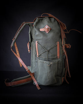 Hiking Backpack Leather - Canvas |Hiking Backpacks