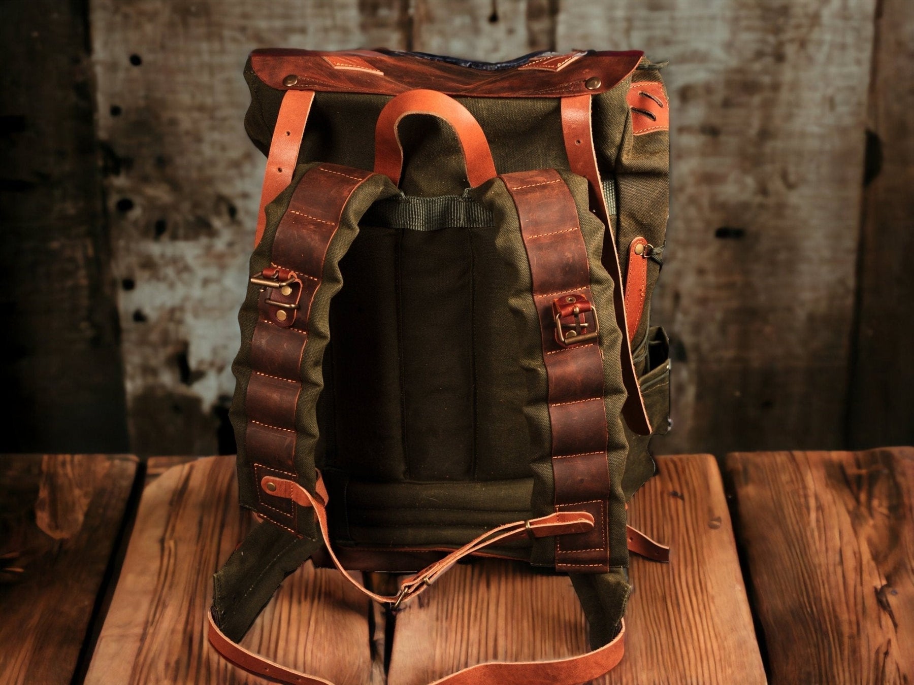 Hiking Backpack Leather - Canvas |Hiking Backpacks