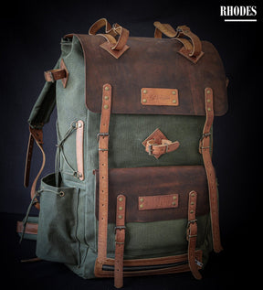 Hiking Backpack Leather - Canvas |Hiking Backpacks