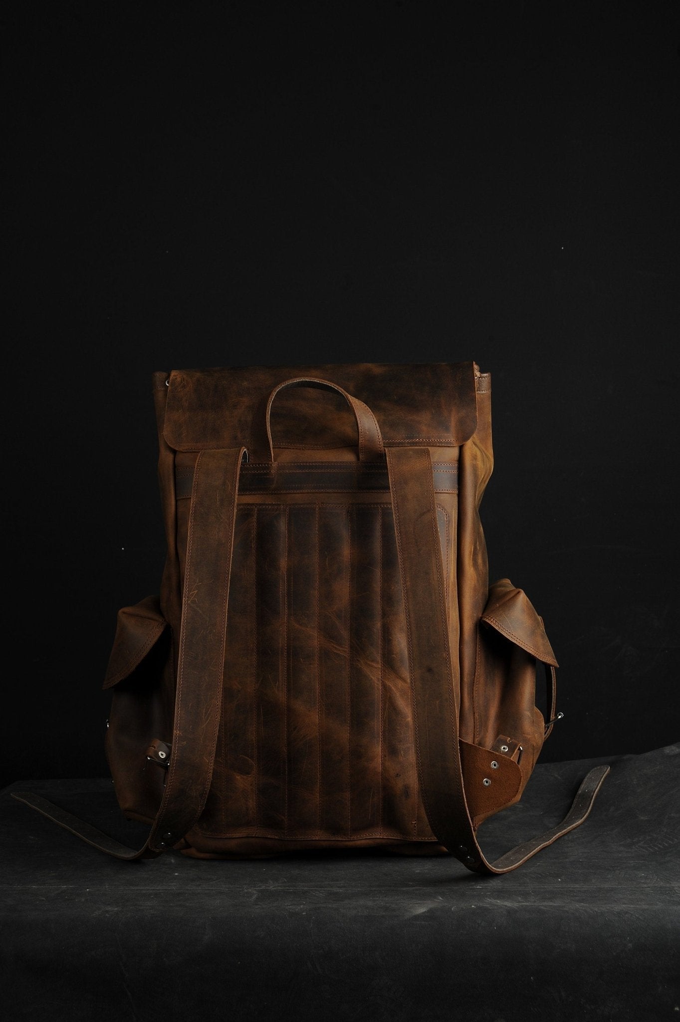 Handmade Daypack Leather Backpack Travel Backpack