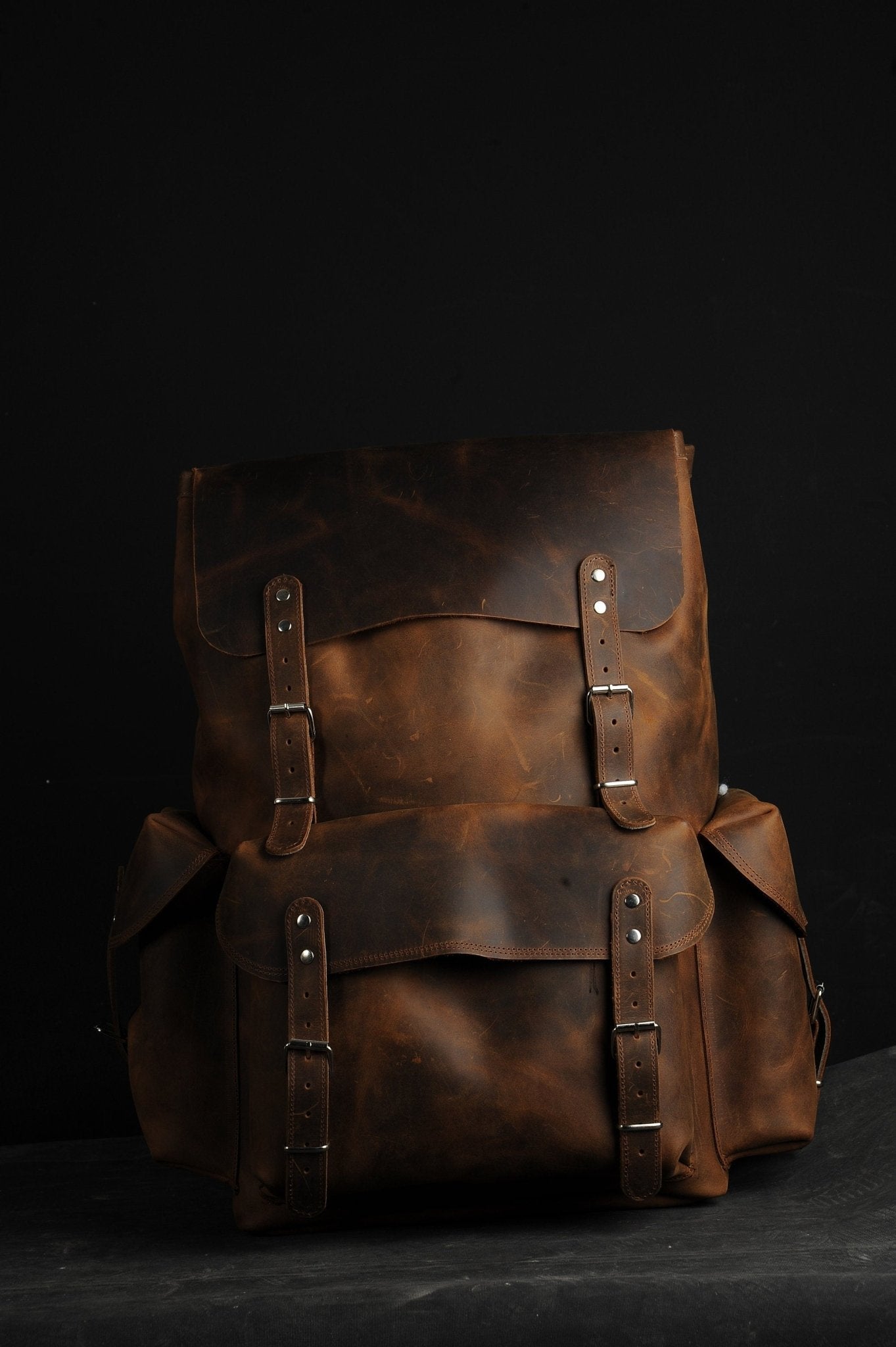 Handmade Daypack Leather Backpack Travel Backpack