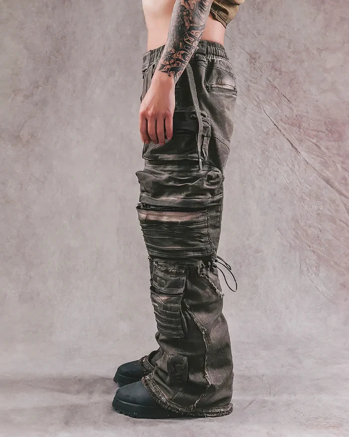 Post-apocalyptic cargo pants "Hakofu"