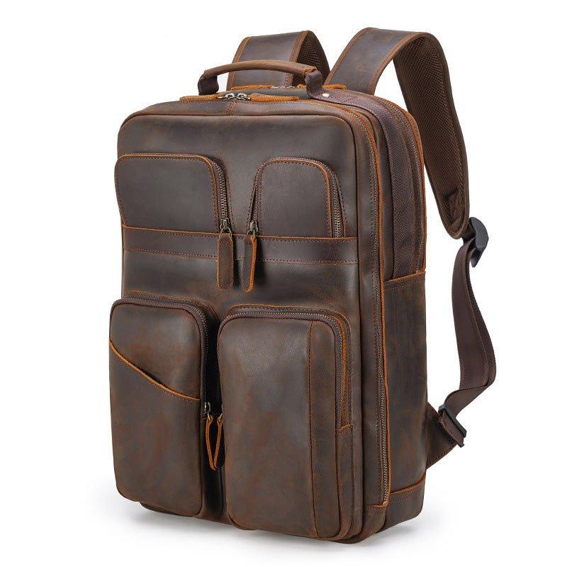 Woosir 15.6 inch Computer Leather Backpack College 17"