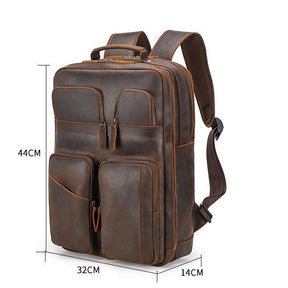 Woosir 15.6 inch Computer Leather Backpack College 17"