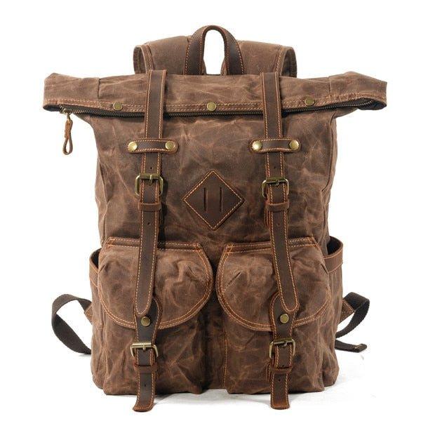 Large Vintage Backpack Rucksack Canvas Travel