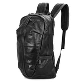 Black Goat Leather Backpack Mens