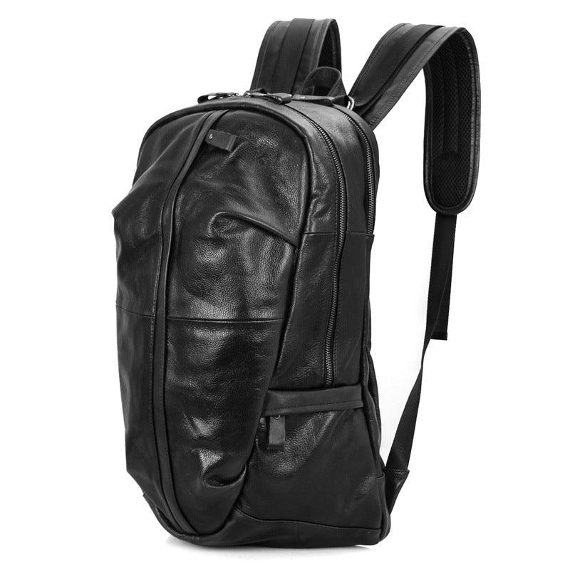 Black Goat Leather Backpack Mens