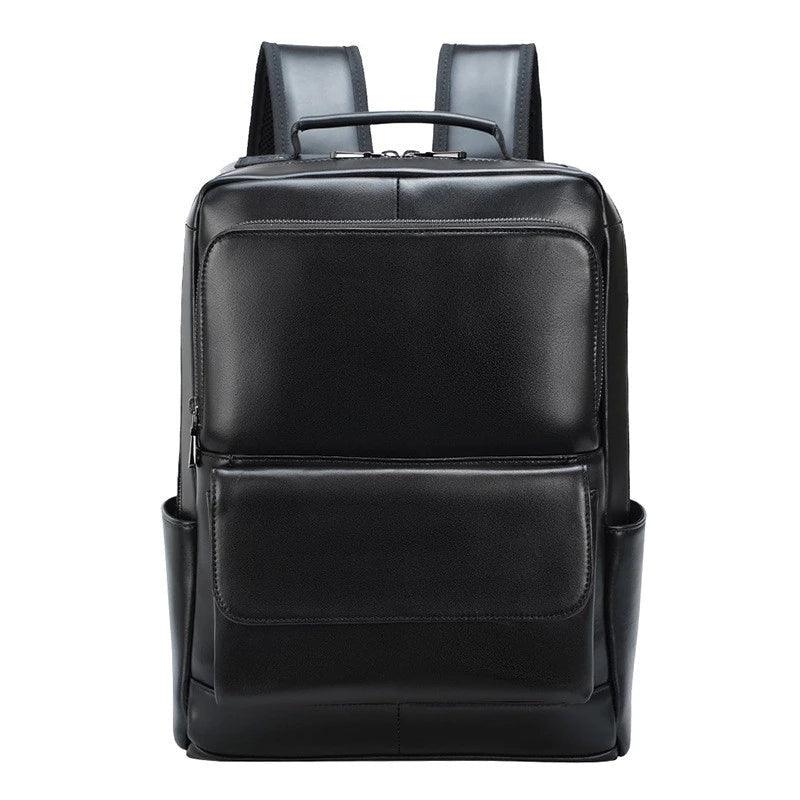 Woosir Black Leather 14 inch Laptop Backpacks