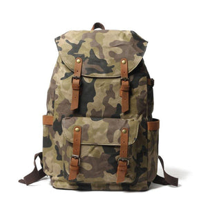 Camo Vintage Canvas Backpacks for School