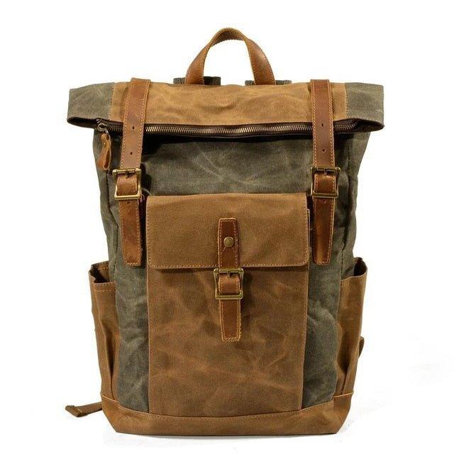 Vintage Canvas Backpack Rucksack Mens