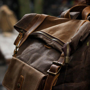 Vintage Canvas Backpack Rucksack Mens