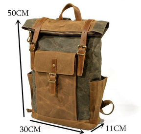 Vintage Canvas Backpack Rucksack Mens