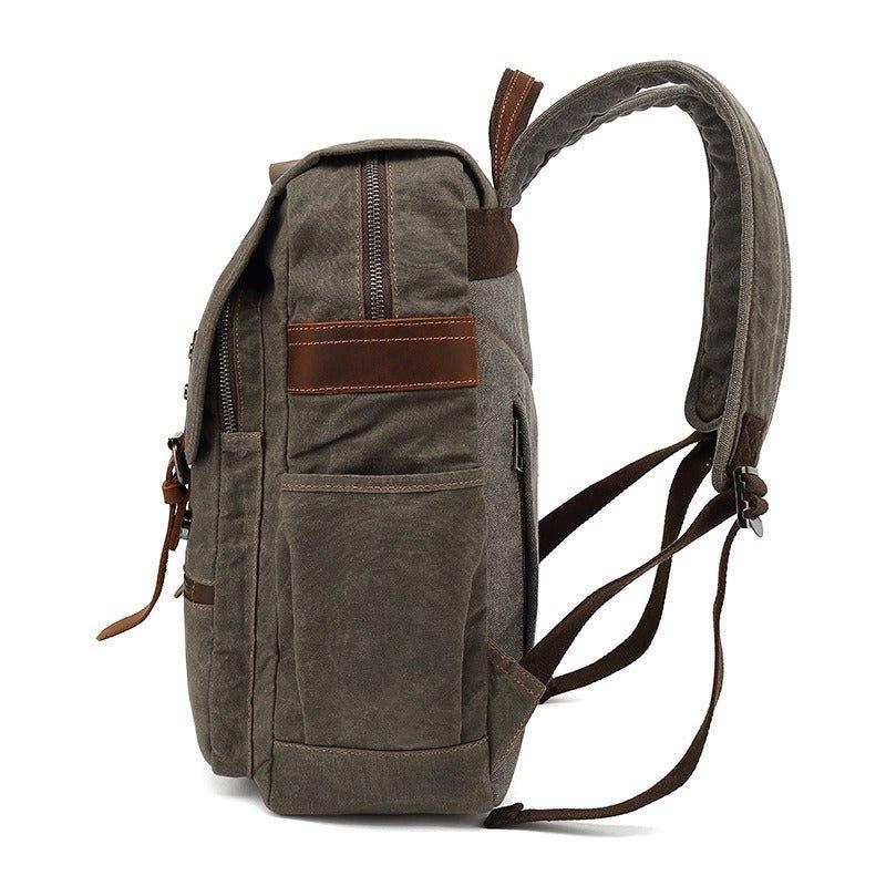 Waxed Canvas Vintage Backpack Laptop for School