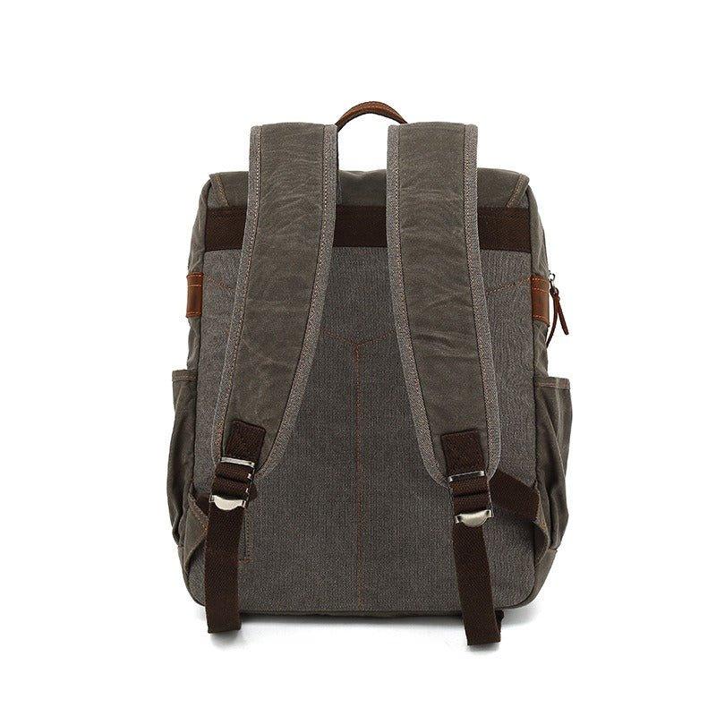 Waxed Canvas Vintage Backpack Laptop for School