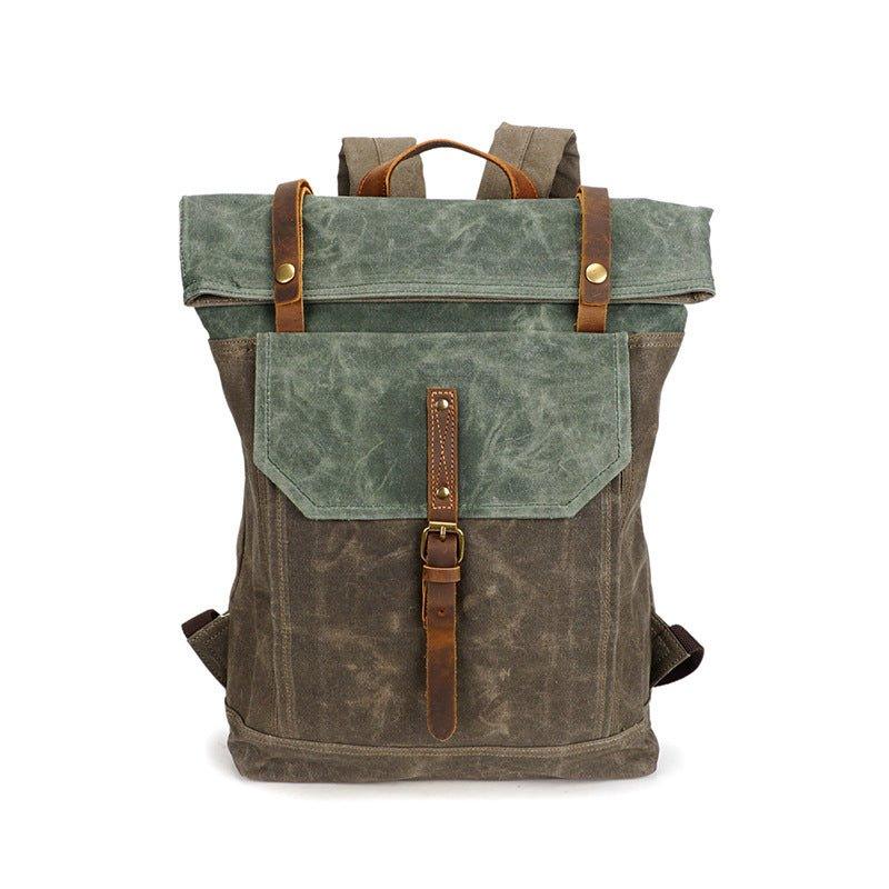 Vintage Backpack Roll Top with Laptop Sleeve