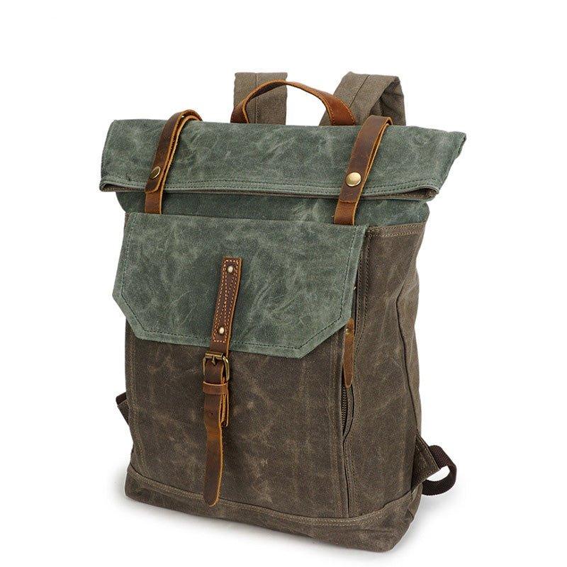 Vintage Backpack Roll Top with Laptop Sleeve