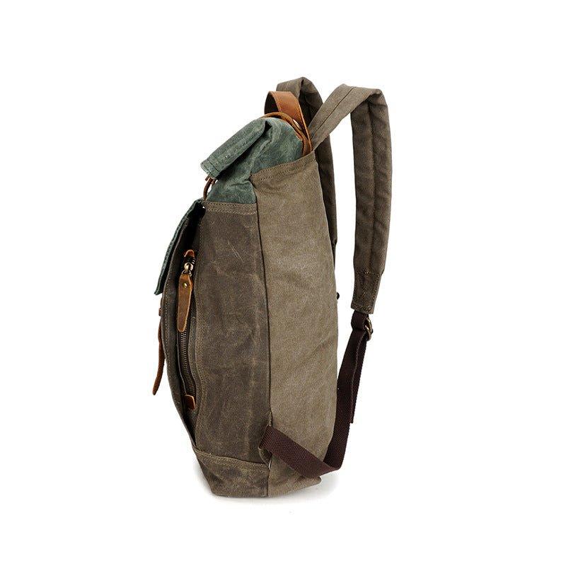 Vintage Backpack Roll Top with Laptop Sleeve