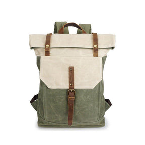 Vintage Backpack Roll Top with Laptop Sleeve