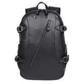 Mens Leather Backpacks for School with USB Port 15.6 Inches