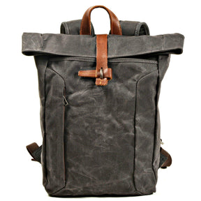 Mens Vintage Roll Top Backpack Laptop